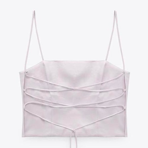 ZARA FLOWLY CROP TOP - Picture 2 of 3